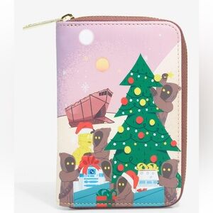 Loungefly Star Wars‎ Jawa Christmas Tree Small Zip Wallet Boxlunch Exclusive